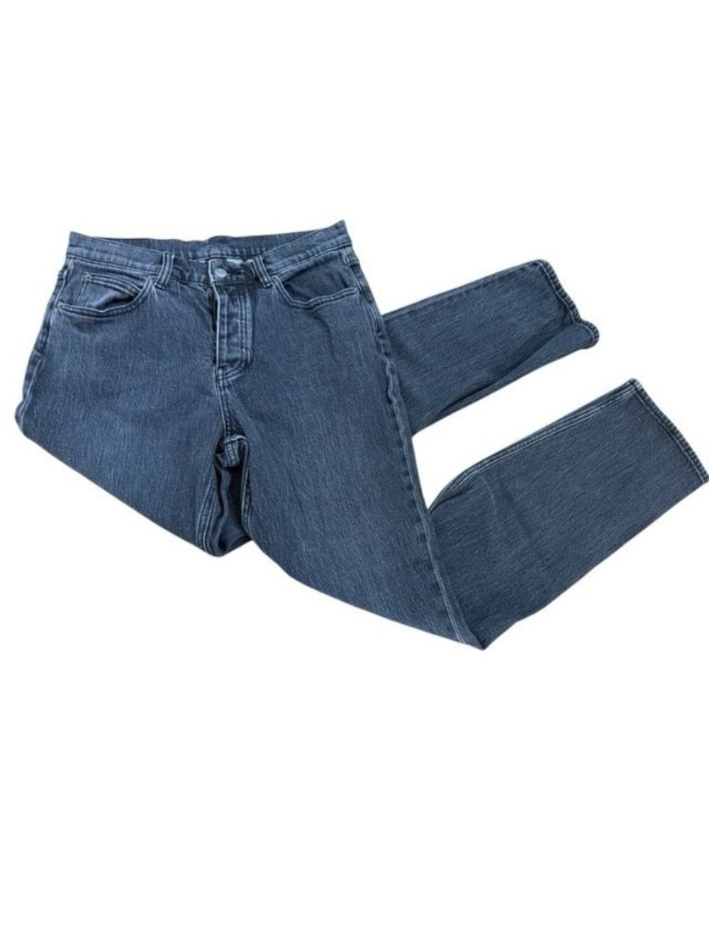 Prana Mens Jeans 32x30 Black Faded Grey Denim Straight Leg Medium Button Fly